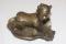 Chinese Bronze Girl on Lotus Leaf