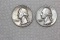 Lot of Two Old Silver Quarters