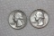 Lot of Two Old Silver Quarters
