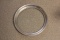 Sterling Silver Rim Etched Glass Plate