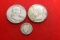 Lot of 3 90% Silver Coins