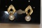 A Pair of 14 Karat Gold Earrings