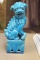 Vintage Chinese Ceramic Turquoise Foo Lion