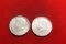 Lot of 2 1964 Kennedy silver Halves