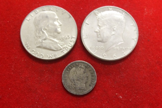 Lot of 3 90% Silver Coins