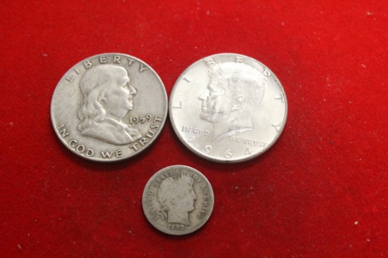 Lot of 3 90% Silver Coins
