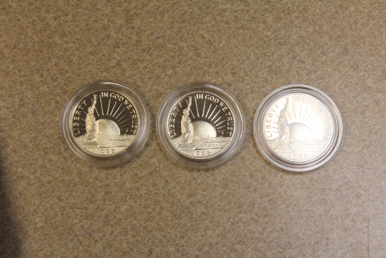Lot of 3 1986 Liberty Half Dollar