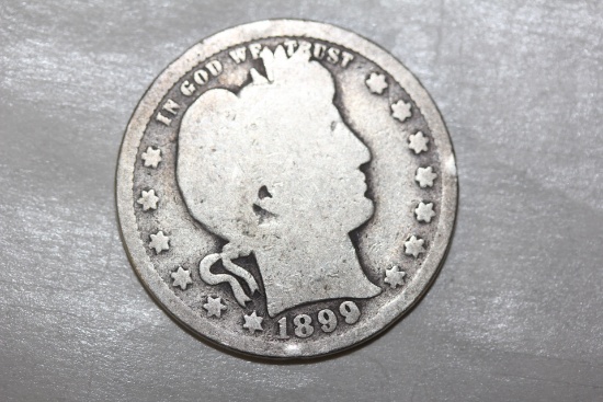 1899 Silver Barber Quarter