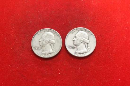 Lot Of 2 Silver Quarters