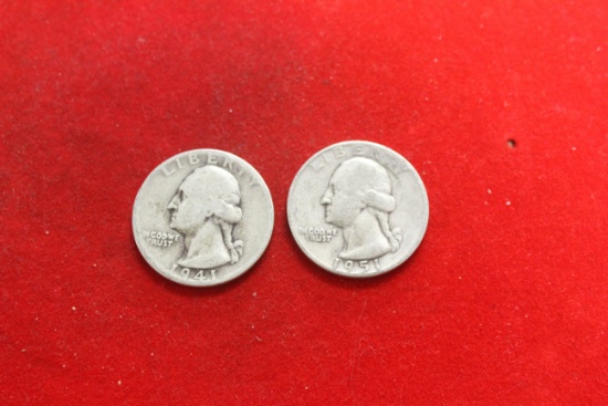 Lot of 2 Silver Quarters