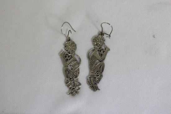 A Pair of Sterling Earrings