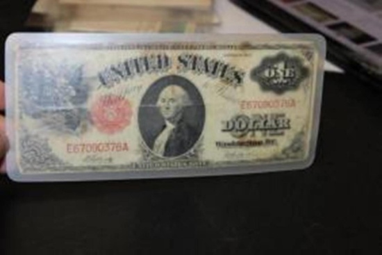 A Laminated 1917 $1.00 Note