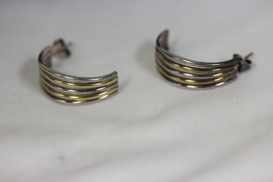 A Pair of Sterling Earrings