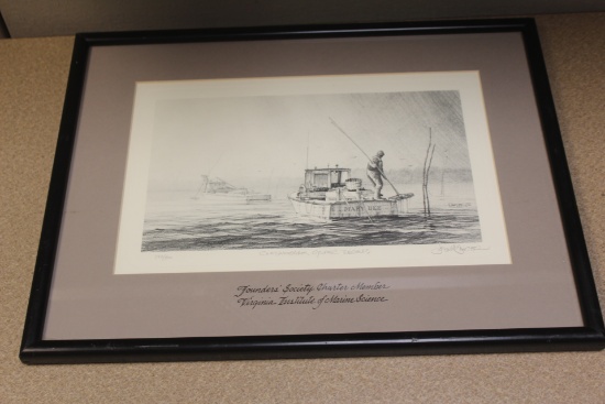 Etching by Listed Artist John M. Barber