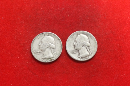 Lot of 2 Silver Quarters