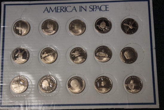 America in Space Bronze Proof Coins