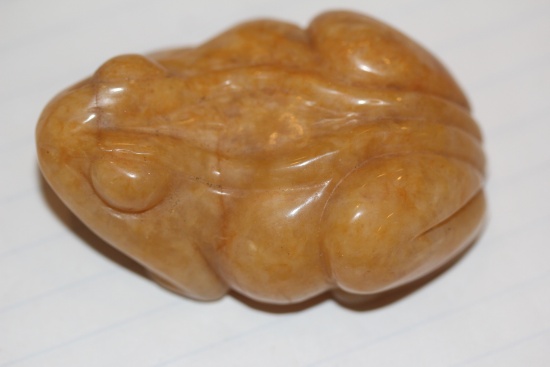 Rare Chinese Yellow Jade Toad