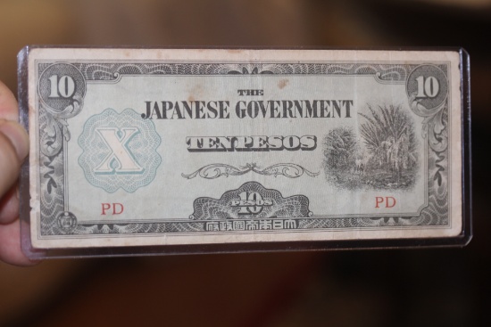 Occupied Japan 10 Peso Bank Note