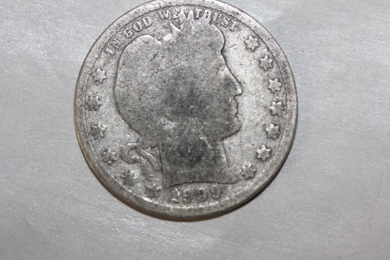 1909-D Silver Barber Quarter