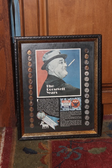 Framed Roosevelt Dimes