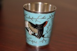 An Enamel Shot Glass