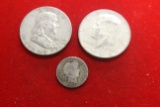 Lot of 3 90% Silver Coins