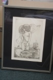 Surreal Nude Lithograph