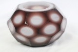 A Small Chinese Facet Peking Glass Bowl