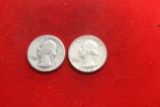 Lot of 2 Silver Quarters