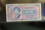 25 Cents Military Note