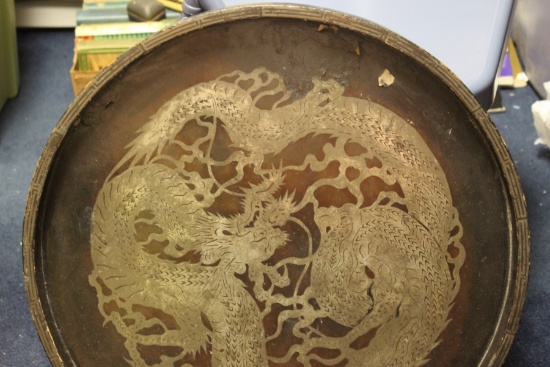 An Amazing Chinese Dragon Lacquer Tray