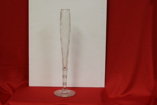 An Etched Glass Vase
