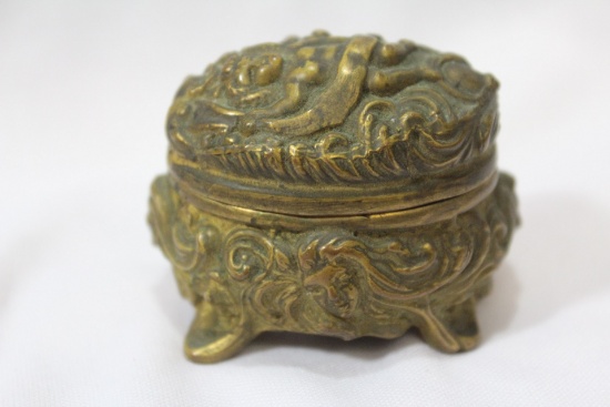 Ornate Metal Trinket Box