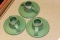 Lot of 3 Roseville Candle Holders