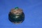 An Oriental Glass and Metal Trinket Box