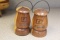 Set of 2 Wooden Salt and Pepper Shakers
