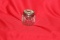A Sterling Top Ornate Glass Container