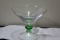 An Art Glass Green Champagne Goblet