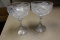 Set of 2 Pressed Glass Goblets
