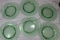 Set of 6 Vaseline Glass Plate