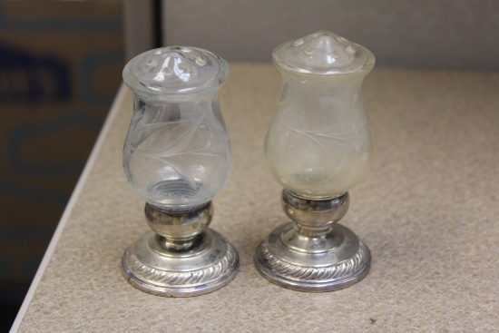 Weighted Sterling Base Salt and Pepper Shakers