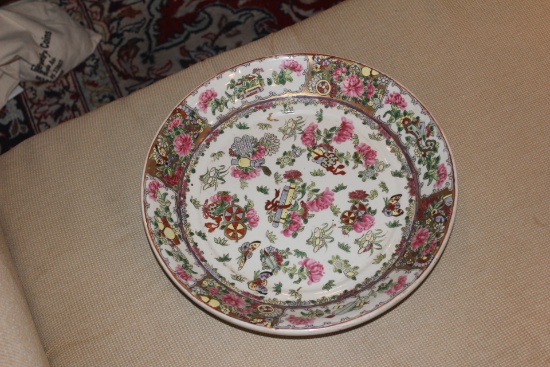 Large Chinese Rose Medallion Plate