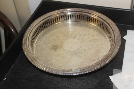 Reticulated Silverplate Tray