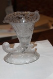 Glass Cornucopia Small Vase