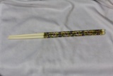 A Pair of Cloisonne and Bone Copsticks