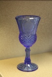 Cobalt Blue Goerge Washington Glass Goblet