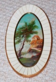 Miniature Oil Painting on Bone Frame