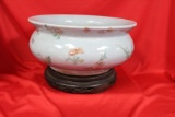 Antique Chinese Bowl on Swevel Stand