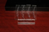 Set of 5 Etched Glass Bars