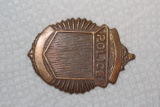 Brass Police Badge